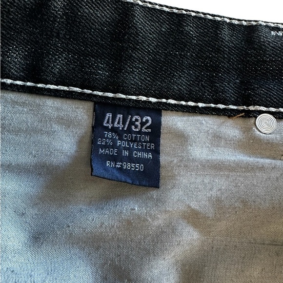 ATTITUDE GOLD MEN’S JEANS GREEN STICH Y2K PNTS SZ 44/32 - Picture 8 of 16